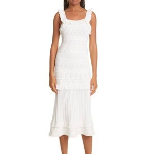 Milly Lightweight Pointelle Midi Dress